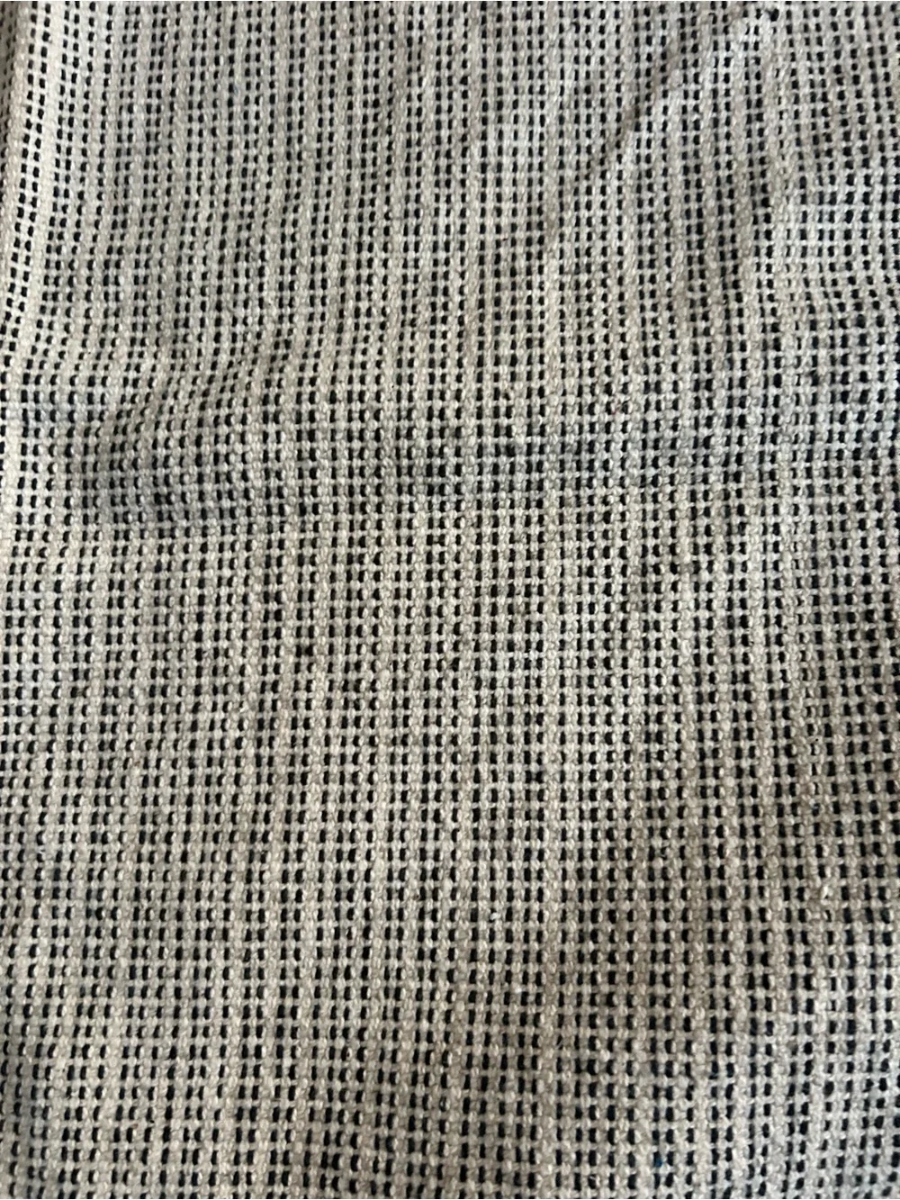 IKEA Cream & Black Woven Textile rug, heavy cotton. Perfect under table, by bed.